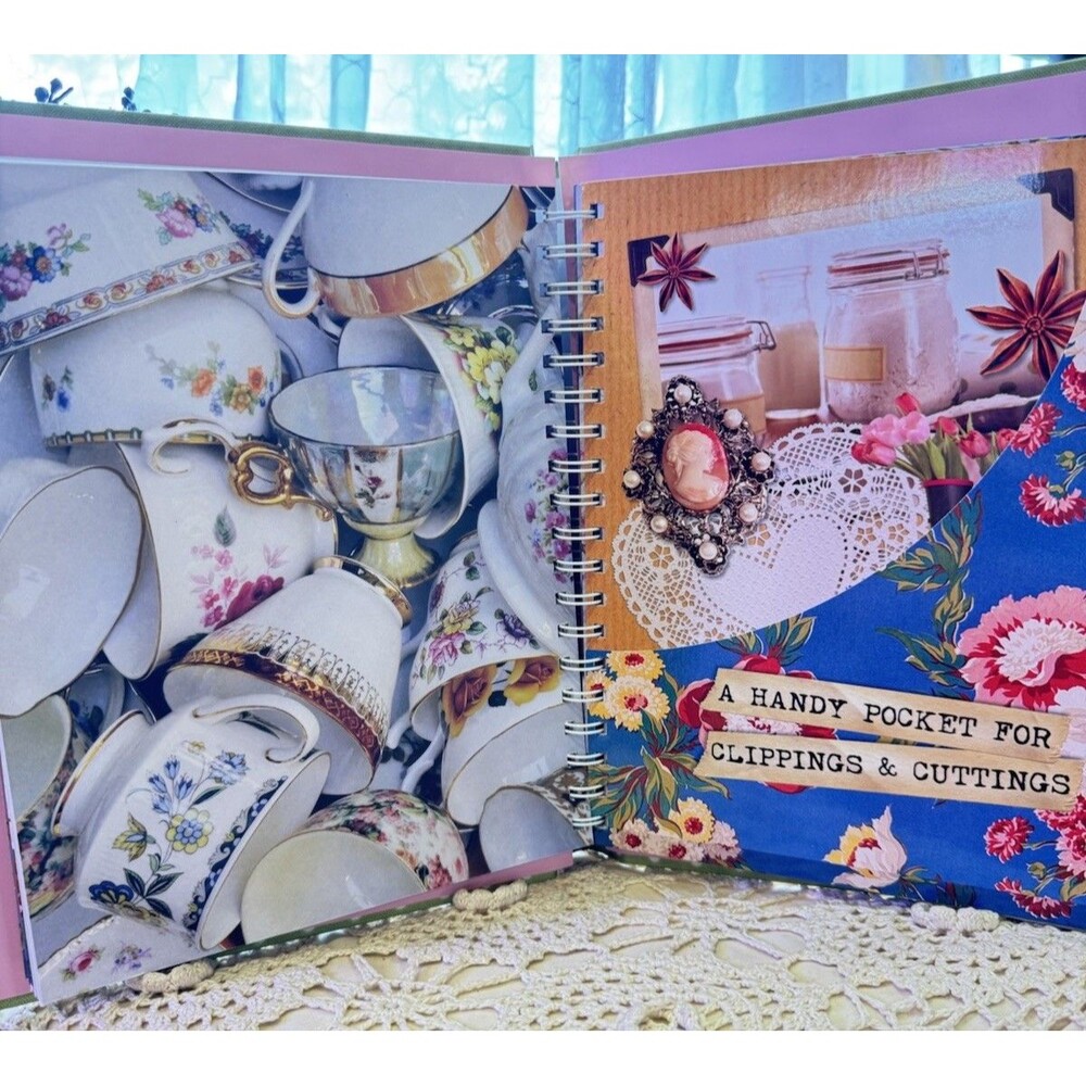 Rare Kitchen Journal Hardcover Recipe Organizer Cottagecore Grannycore